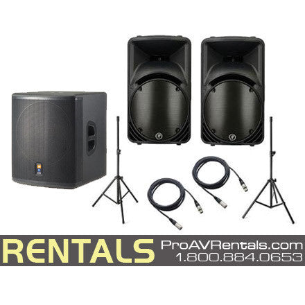 Rent Pro Party Speaker System Subwoofer Package 
