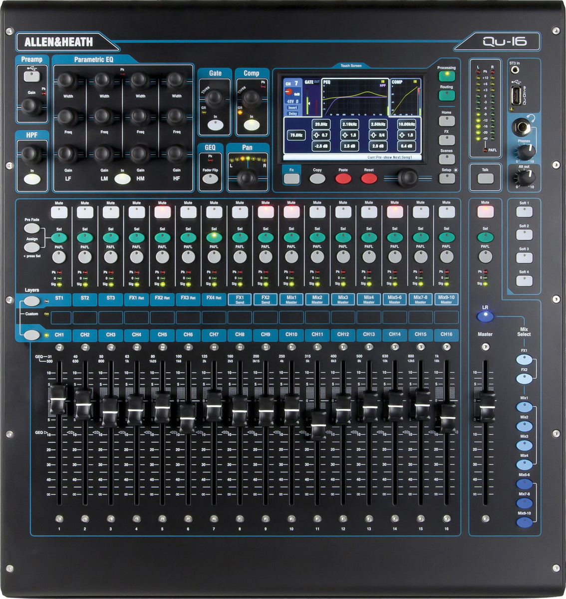 Rent Mixer - Allen and Heath QU16 in NYC – Crossfire Pro AV Rentals