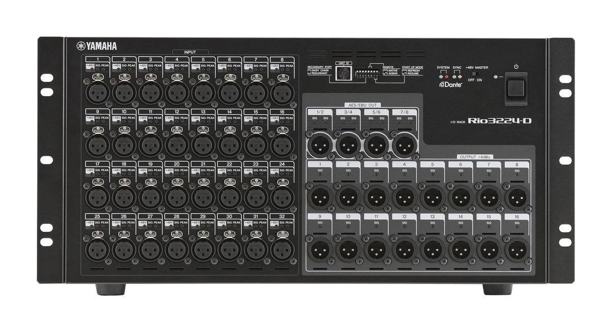 ディレイア　ゼル Rent - Yamaha Rio3224-D Dante I/O Box – Crossfire Pro AV Rentals