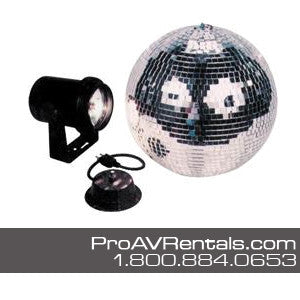 Mirror Ball  Disco Ball with Pinspot Package Rental