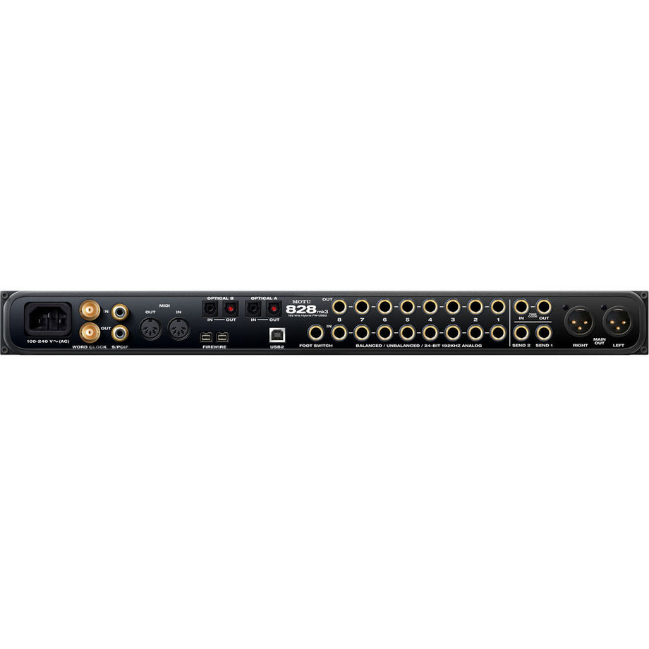 Rent MOTU 828 MK3 Hybrid Audio Interface – Crossfire Pro AV 